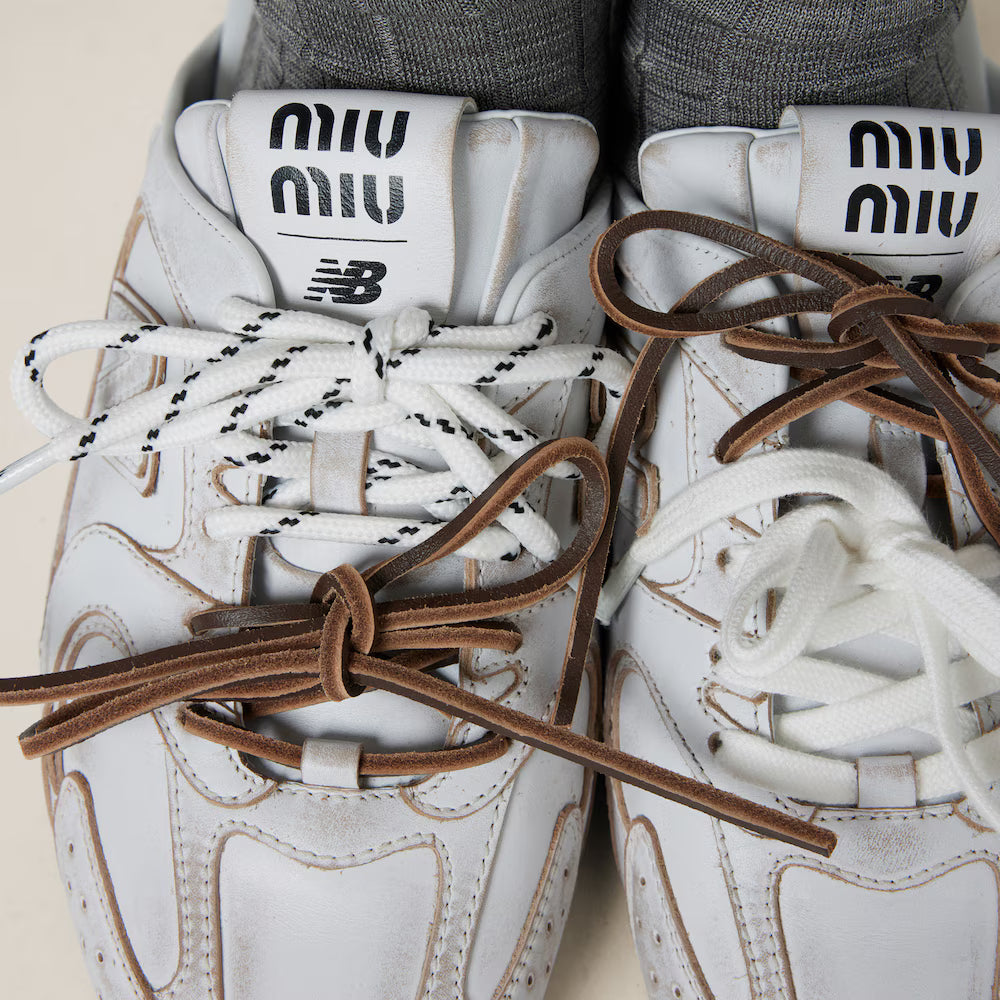 530 SL Mules – Bleached Leather & Gum Sole White Edition Women