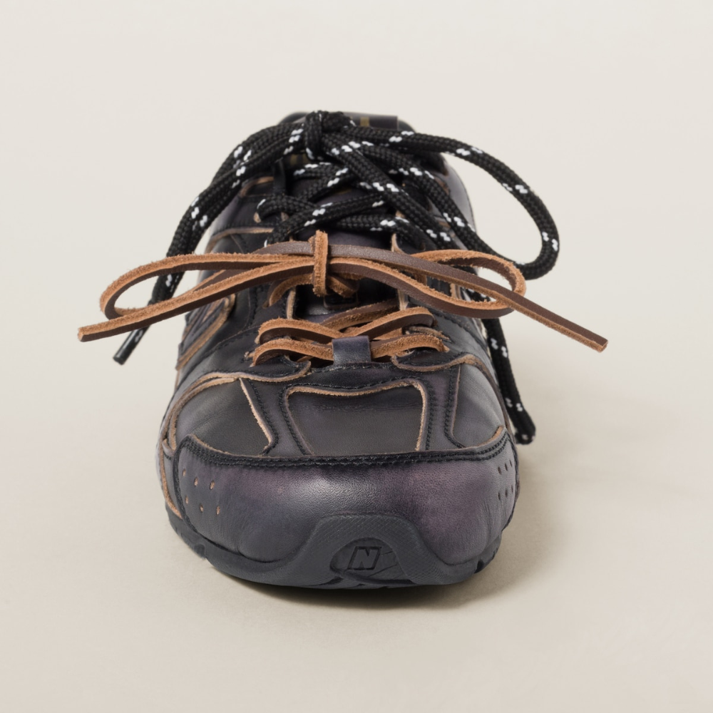 NB x Miu Miu 530 SL Black Leather Sneakers Women