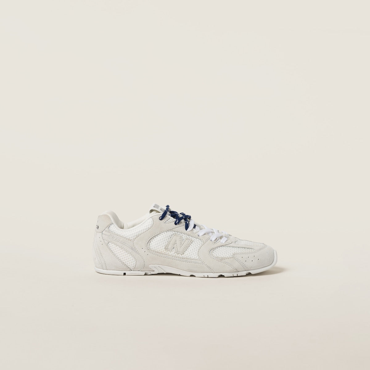 NB x Miu Miu 530 SL White suede and mesh sneakers Women